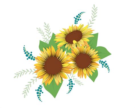 Hand drawn design sunflower border 5598233 Vector Art at Vecteezy