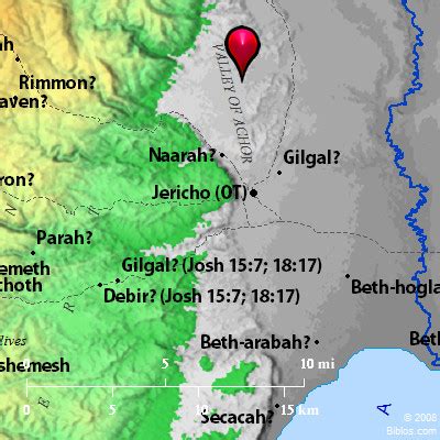 Bible Map: Valley of Achor