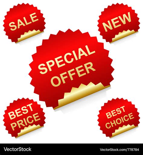 Promo stickers Royalty Free Vector Image - VectorStock