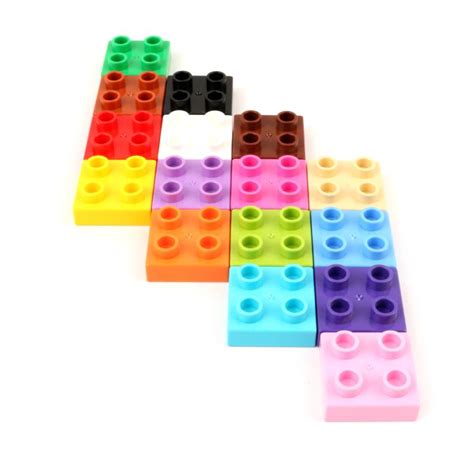 6pcs Diy Building Block 2X2 Thin Bricks Assembled Accessories Bulk Part Compatible with Lego ...