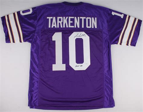 Fran Tarkenton Signed Vikings Jersey Inscribed "HOF 86" (JSA COA) at ...