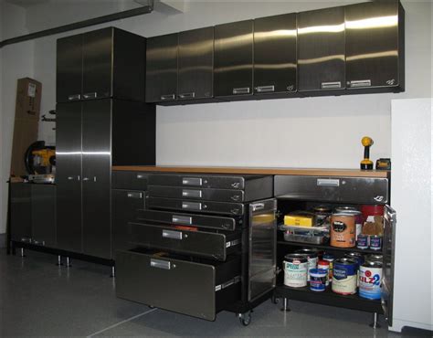 Stainless Steel Garage Cabinets | Swopes Garage