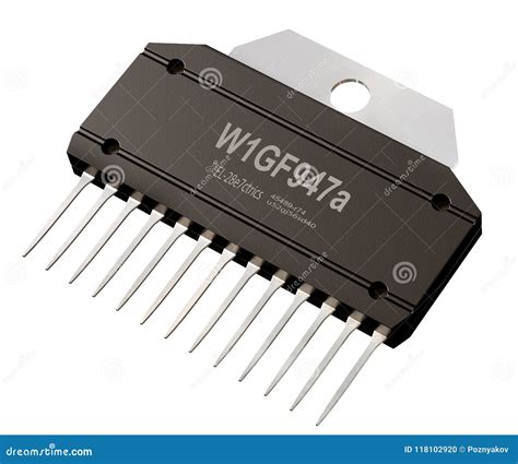 Integrated Circuit or Micro Chip on Isolated. Computer Parts . Stock ...