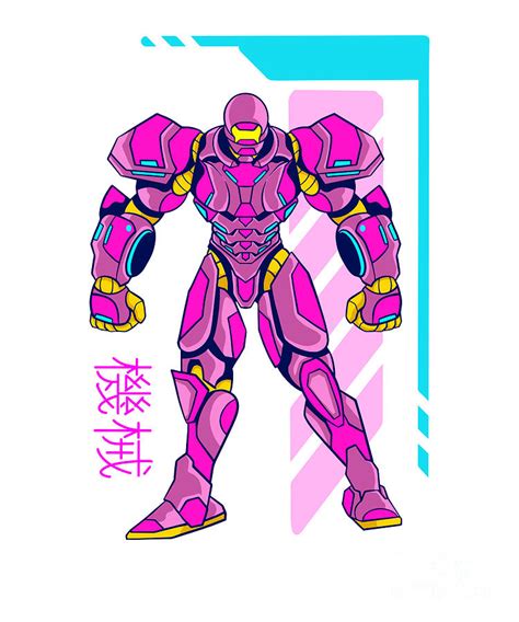 Pink Anime Mecha Robot Suit, Future Technology Digital Art by Amusing DesignCo - Fine Art America