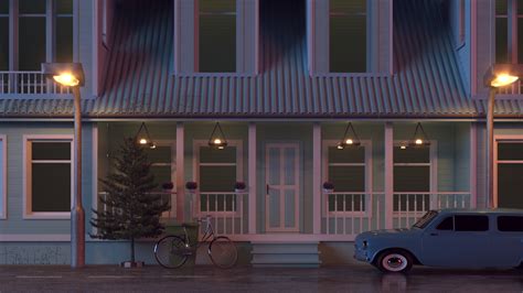 ArtStation - Exterior night shot