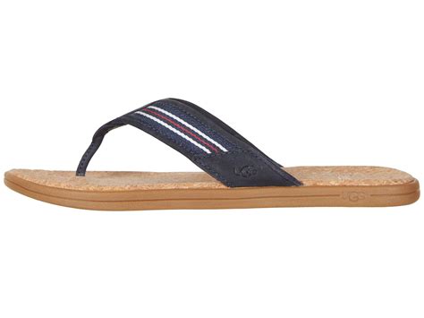 UGG Seaside Flip (navy Leather) Men's Sandals in Navy Stripe (Blue) for ...