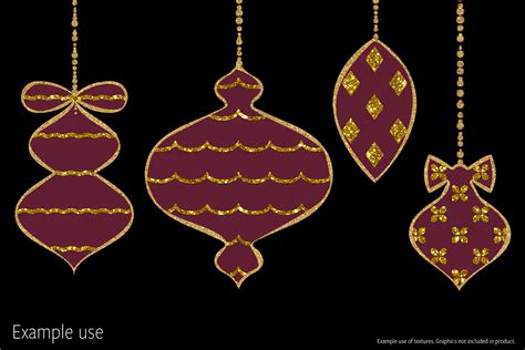 Burgundy and Gold Glitter Patterns By Julie Campbell Designs | TheHungryJPEG