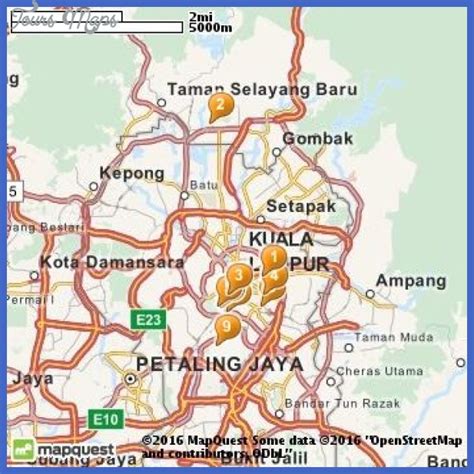 Kuala Lumpur Map Tourist Attractions - ToursMaps.com