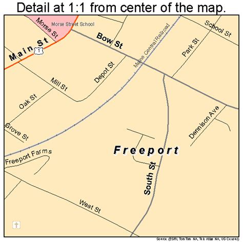 Freeport Maine Street Map 2326490