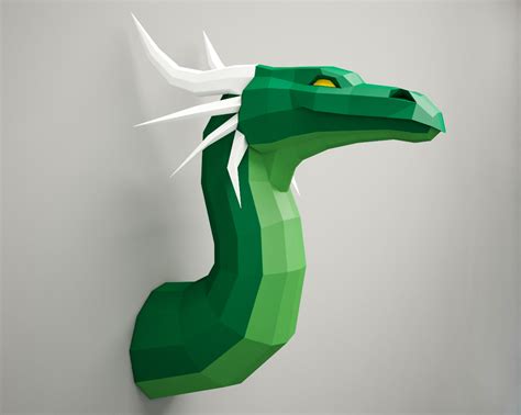 Papercraft Dragon 3D, DIY Paper Craft project, Sculpture hom | Inspire Uplift