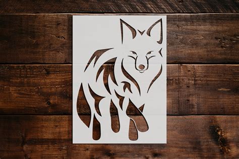 Fox Stencil - Art and Wall Stencil - Stencil Giant