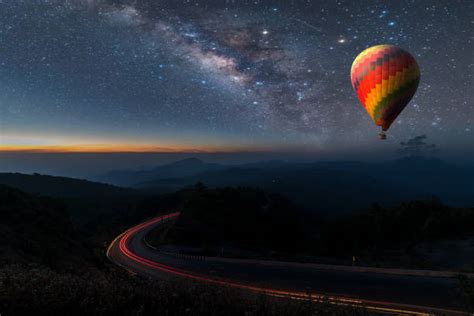 Hot Air Balloon Night Sky Stock Photos, Pictures & Royalty-Free Images - iStock