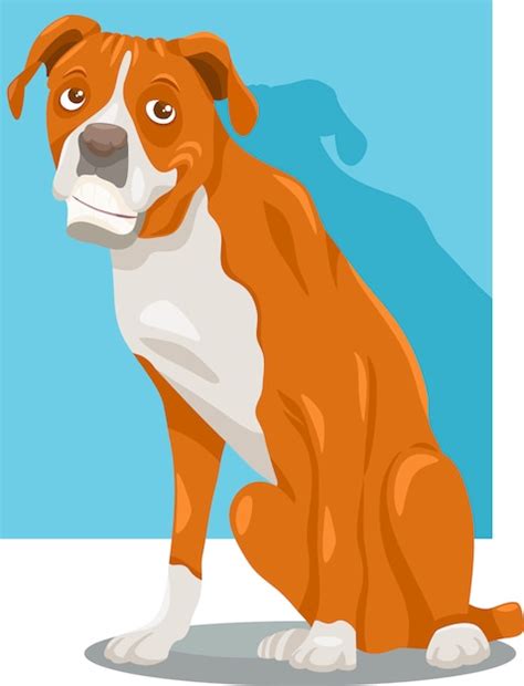 Premium Vector | Boxer dog cartoon illustration