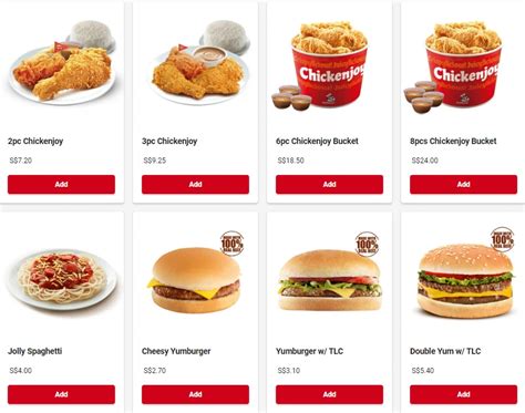 Jollibee Menu Prices Singapore Updated 2023