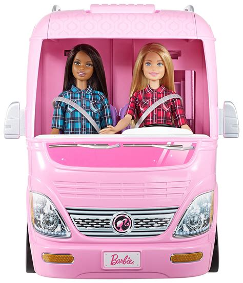 BARBIE FBR34 CAMPER Van Vehicle Fashion Doll and Accessories Kids Toy ...