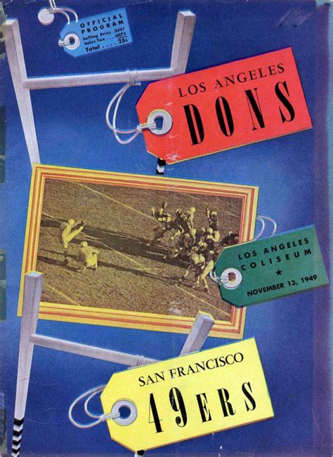 AAFC Program: Los Angeles Dons vs. San Francisco 49ers (November 13 ...