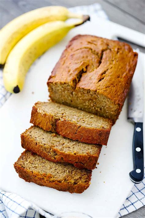 Ultra-Moist Healthy Banana Bread (made with Olive Oil) - Bowl of Delicious