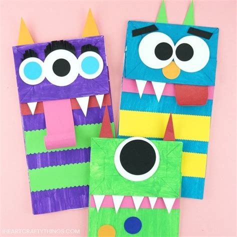 Paper Bag Monster Puppet Printable