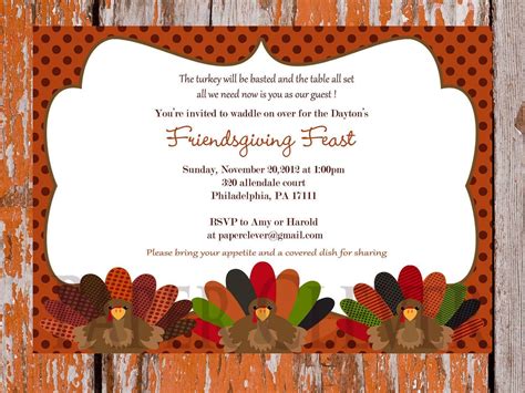 38 Thanksgiving Luncheon Invitation Template | Potluck invitation, Thanksgiving potluck ...