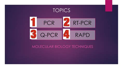 SOLUTION: Molecular biology techniques - Studypool