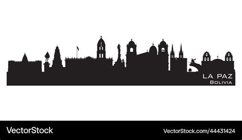 La paz bolivia city skyline silhouette Royalty Free Vector