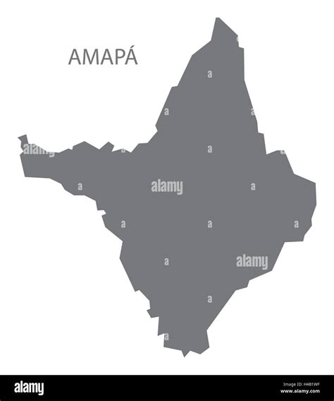 Amapa Brazil map in grey Stock Vector Image & Art - Alamy