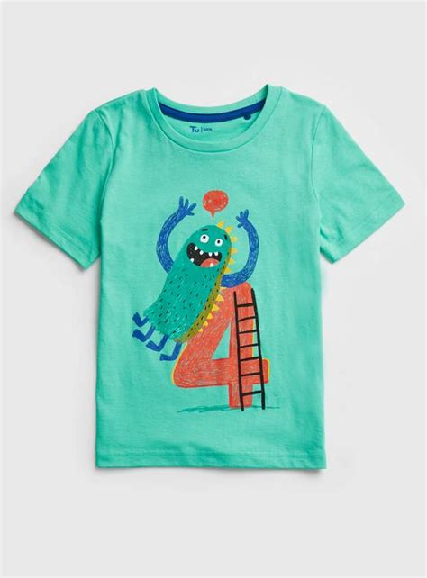 Buy Green I Am 4 T-Shirt - 3-4 years | T-shirts and shirts | Argos