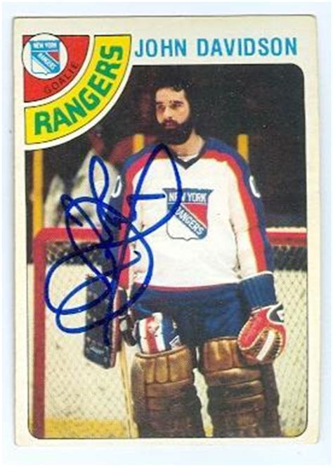 John Davidson autographed hockey card (New York Rangers SC) 1978 O Pee Chee #211