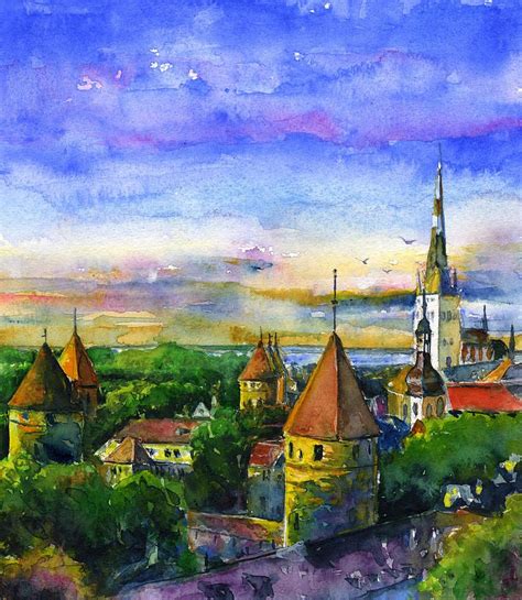 Tallinn Estonia by John D Benson | Tallinn estonia, Painting, Tallinn