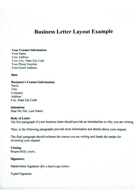 Business letter layout example - English Literature - Studocu