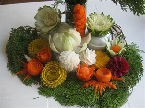 Vegetable Flower Carvings - Thai Creations