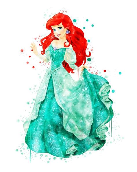 Set 12 Disney Princesses Watercolor Disney Frozen Poster Princess Print Cinerella Wall Art Elsa ...