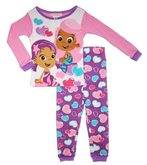 Nick Jr. Bubble Guppies Girl 2 Piece Toddler Pajamas Sizes 12,18,24,3T ...