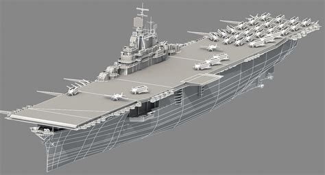 3D uss ticonderoga cv-14 cv model - TurboSquid 1413873