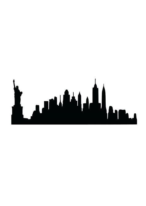 New York City Skyline Silhouette Clip Art at GetDrawings | Free download