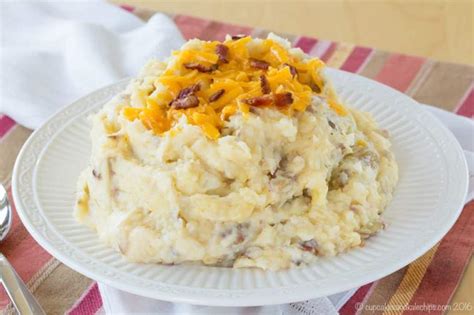 Cheesy Mashed Potatoes with Bacon - Cupcakes & Kale Chips