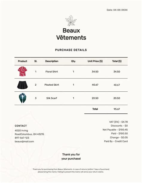 Shopping Bill Template | Visme