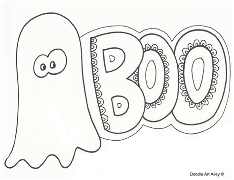 Boo Halloween Coloring Pages