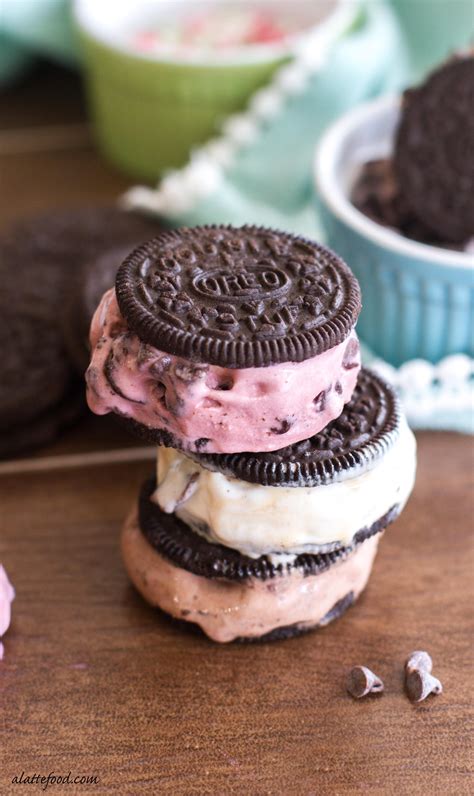 (3-ingredient) Oreo Ice Cream Sandwiches - A Latte Food