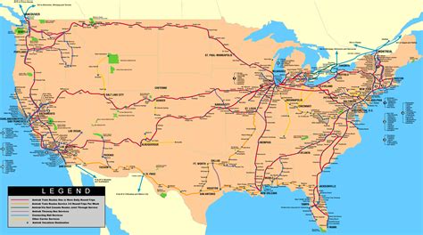 Map of Amtrak US Rail System [2279×1272] : r/MapPorn