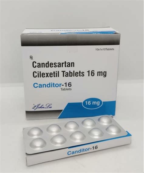 Canditor Candesartan 4mg,8mg And 16mg Tablets, 1x10, Non Prescription at Rs 100/strip in Surat