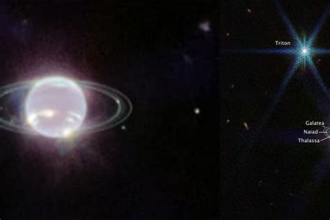 James Webb Space telescope captures striking view of Neptune's rings ...