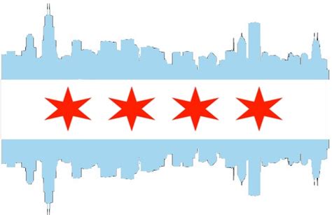 Chicago flag made from skyline. | Chicago flag, Chicago artists ...