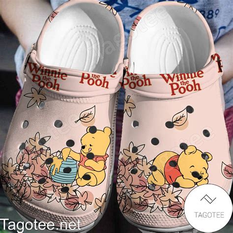 Winnie The Pooh Fall Leaves Crocs Clogs - Tagotee