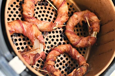 Crispy Keto Bacon Wrapped Onion Rings | Air Fryer Recipe