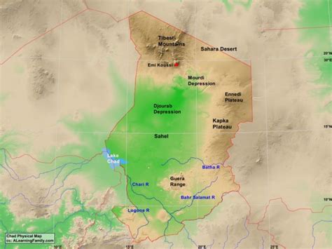 Chad Physical Map - A Learning Family