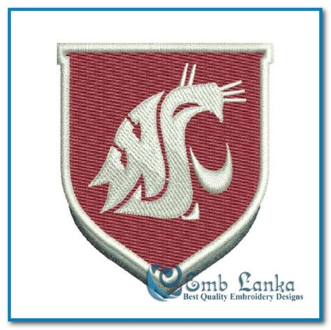 Washington State University Logo 5 Embroidery Design | Emblanka.com