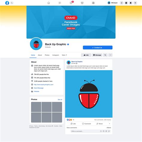 Facebook Brand Page Mockup PSD Template