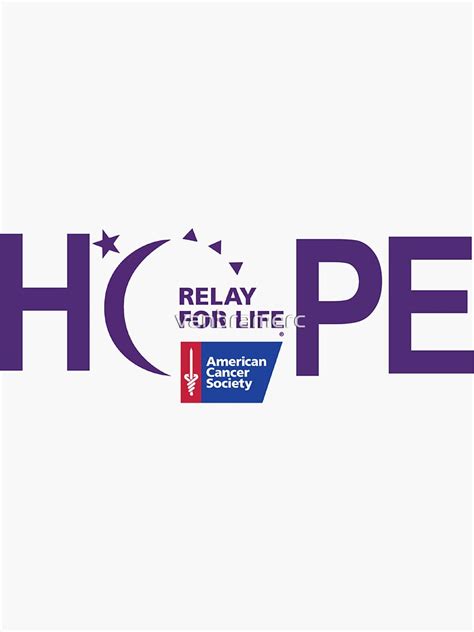 "Relay For Life Hope" Sticker for Sale by vanbramerc | Redbubble