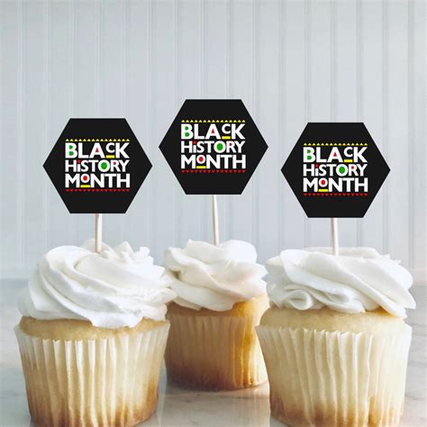 Black History Month Decorations Black History Month Cupcake - Etsy